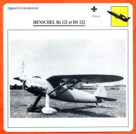 Fiche Aviation HENSCHEL Hs 121 Et HS 122  / Avion Appareil D'entrainement Allemagne  Avions - Vliegtuigen