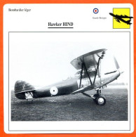 Fiche Aviation Hawker HIND   / Avion Bombardier Léger UK Avions - Airplanes