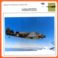 Fiche Aviation Lockheed HUDSON  / Avion Reconnaissance Et Observation USA  Avions - Flugzeuge