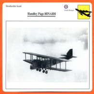 Fiche Aviation Handley Page HINAIDI  / Avion Bombardier Lourd UK Avions - Aviones