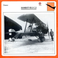 Fiche Aviation HANRIOT HD 3 C 2   / Avion Chasseur France Avions  Ste6789 - Aviones