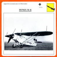 Fiche Aviation HEINKEL He 46  / Avion Reconnaissance Et Observation Allemagne  Avions - Avions