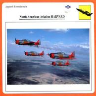 Fiche Aviation North American Aviation HARVARD / Avion Appareil D'entrainement USA Avions - Vliegtuigen