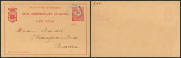 Congo Belge - EP Au Type N°5b (SBEP) 15ctm Rouge Sur Crème Obl Matadi > Bruxelles - Stamped Stationery