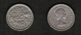 GREAT BRITAIN    6 PENCE 1954 (KM # 903) #7689 - H. 6 Pence