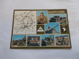 BASTOGNE ( BELGIQUE ) MULTIVUES ET PLAN RECONSTITUTION LE 18/8/78 DE LA PERCEE PATTON DU 26 DECEMBRE 1944 - Bastogne