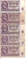 RUSSIE 25 RUBLES 1961 VF P 234 ( 5 Billets ) - Russia