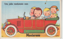 MONTEREAU  - Très Jolie Randonnée Vers  ........ ( Carte à Système ) 10 Minivues - Montereau