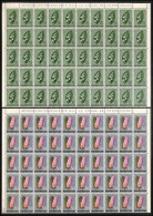 1963 FLORA - FLOWERS: COMPLETE SHEETS OF 100, COMPLETE SET Mi 1034/39 Rare On Market. Very Fine. 1947 - Gebraucht