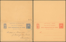 Congo Belge - EP Double Au Type N°13 (SBEP) Obl Matadi > Bruxelles / Réponse Neuve. - Stamped Stationery