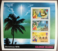 Solomon Islands 1975 Christmas Minisheet MNH - Isole Salomone (...-1978)