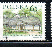 POLONIA POLAND POLSKA 1998 COUNTRY ESTATES BRONOWICACH 65g USED USATO OBLITERE' - Oblitérés