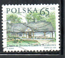 POLONIA POLAND POLSKA 1998 COUNTRY ESTATES BRONOWICACH 65g USED USATO OBLITERE' - Usati