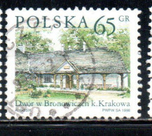 POLONIA POLAND POLSKA 1998 COUNTRY ESTATES BRONOWICACH 65g USED USATO OBLITERE' - Used Stamps