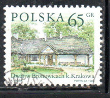 POLONIA POLAND POLSKA 1998 COUNTRY ESTATES BRONOWICACH 65g USED USATO OBLITERE' - Oblitérés