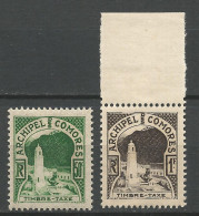 COMORES TAXE N° 1 Et 2 NEUF** Luxe SANS CHARNIERE NI TRACE / Hingeless  / MNH - Andere & Zonder Classificatie