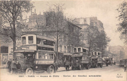 PARIS-75017- AVENUE DE CLICHY- STATION DES OMNIBUS AUTOMOBILES - Arrondissement: 17