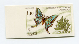 FRANCE N°2089 ** NON DENTELE PAPILLON - 1971-1980