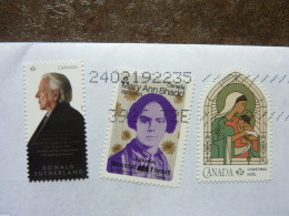 2024  3 Stamps Used On A Letter - Usados