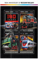 CHCT72 - Trains, Railways, Locomotives, Transports, Stamp Mini Sheet, Used CTO, 2017, Sierra Leone - Sierra Leone (1961-...)