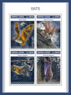 SIERRA LEONE 2018 MNH  Bats  Michel Code: 10320-10323. Scott Code: 5005. Yvert&Tellier Code: 8365-8368 - Sierra Leone (1961-...)