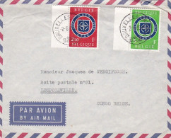 Belgique --1959--Lettre De BRUXELLES  Pour LEOPOLDVILLE (Congo Belge)..timbres ( 10 Ans OTAN --2 Valeurs ) - Covers & Documents