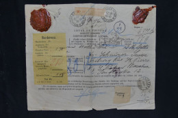 RUSSIE - Lettre De Voiture Pour La Suisse En 1896 - L 150090 - Cartas & Documentos
