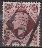 Avènement Du Roi George VI - GRANDE BRETAGNE - 1937 - N° 221A - Perforé HGSL - Used Stamps