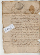VP22.999 - Cachet Généralité De RIOM - Acte De 1703 - - Seals Of Generality