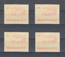Hongkong,  FRAMA-ATM 1988 Drache Mi.-Nr. 3 Aut-Nr. 01 Satz 4 Werte **  - Autres & Non Classés