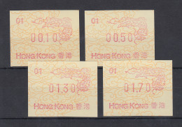 Hongkong FRAMA-ATM 1988 Drache Mi.-Nr. 3 Aut-Nr. 01 Satz 4 Werte **  - Autres & Non Classés