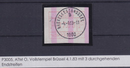Belgien FRAMA-ATM P3005 Mit ENDSTREIFEN Mit Voll-O BRUXELLES Vom 4.1.83 - Otros & Sin Clasificación