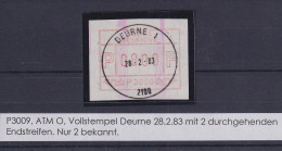 Belgien FRAMA-ATM P3009 Mit ENDSTREIFEN Mit Voll-O DEURNE 28.2.83 Wert 08,00 - Other & Unclassified