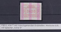 Belgien FRAMA-ATM P3012 Mit ENDSTREIFEN ** Wert 08,00 (mit Hoher 8) - Other & Unclassified