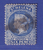 St. Helena 1873 Queen Victoria Mi.-Nr. 11 A  Ultramarin Gestempelt - Isla Sta Helena
