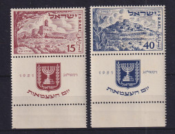 Israel 1951 Festungsbauwerke Mi.-Nr. 57-58 Mit Full-Tab Postfrisch ** - Autres & Non Classés