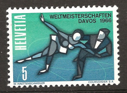 Suisse Helvetia 1965 N° 755 ** Patinage Artistique, Davos, Couple, Glace, Patins à Glace, Emmerich Danzer, Alain Calmat - Ungebraucht
