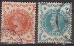 Reine Victoria - GRANDE BRETAGNE - Emission Du Jubilé - N° 91-92 - 1887 - Used Stamps