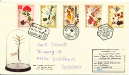 New Zealand FDC 1-2-2012 Sent To Germany Native Trees Complete Set Of 5 With Cachet - FDC