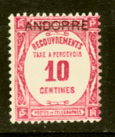 ANDORRE 1931 YT 10 * - Nuovi