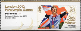 GREAT BRITAIN 2012 Paralympic Games Gold Medal Winners: David Stone - Unused Stamps