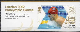 GREAT BRITAIN 2012 Paralympic Games Gold Medal Winners: Ollie Hynd - Unused Stamps