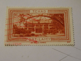 FRANCE  Colonie TCHAD FORT-LAMY   Vignette  Oblitération Rouge - Turismo (Vignette)