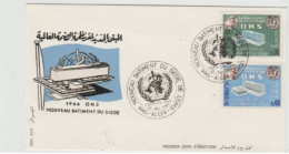 ALGERIE FDC 1966-NOUVDAU BATMENT DU SIEGE DE OMS - Algeria (1962-...)