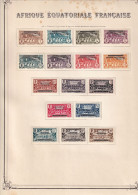 A.E.F. - Collection Sur Pages Yvert Standart Anciennes - Neufs Sans Gomme - Unused Stamps