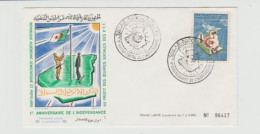 ALGERIE FDC 1963-1er ANNIVERSAIRE DE L 'INDEPENDANCE - Algérie (1962-...)