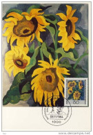 MC, MK Germany - Maximum - Sonnenblumen (Sunflower) Von Karl Schmidt-Rottluff - Erstausgabetag 8.11.1984 - 1981-2000