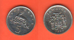 Jamaica Giamaica 5 Cents 1990 - Jamaique