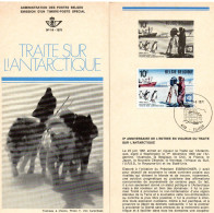 Belgique Traité Sur L' Antarctique 1971 - Post Office Leaflets