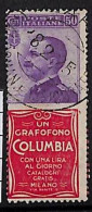 ZA0151c1 - ITALY -  Pubblicitari ADVERTISNG STAMP -  Sassone # 11 COLUMBIA Music - Publicidad